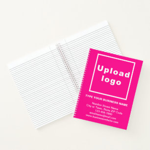 Cuaderno Marca comercial en portátil de gran espiral rosa