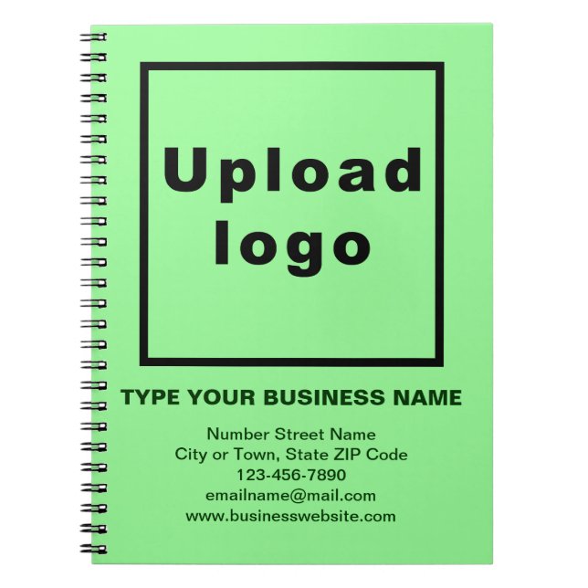 Cuaderno Marca comercial en portátil verde claro (Frente)