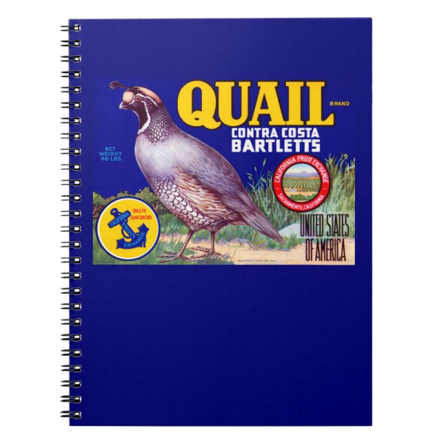 Cuaderno Marca de cola Contra Costa Bartletts (Frente)