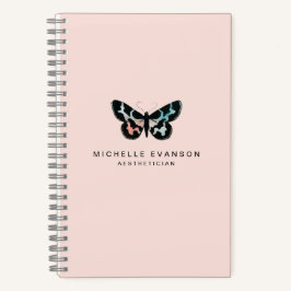 Cuaderno Marca de mariposa acuarela Bonito rosa Rubor