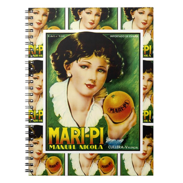 Cuaderno Marca Naranja Mari Pi multiimpresión (Frente)