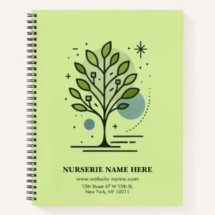 Cuaderno Marca personalizada de vivero Greenleaf
