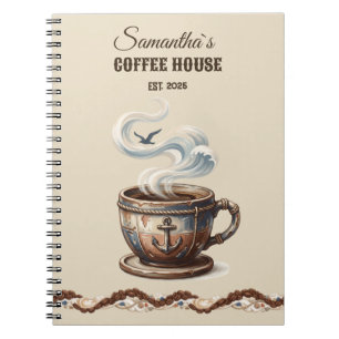 Cuaderno Marca personalizada del Café Costero