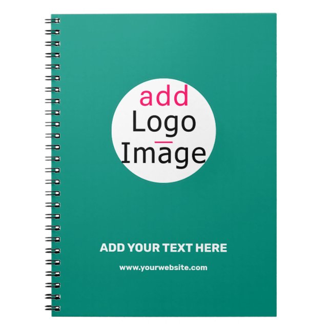 Cuaderno Marca profesional de moda verde esmeralda personal (Frente)