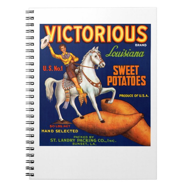 Cuaderno Marca victoriana Louisiana Papas dulces (Frente)