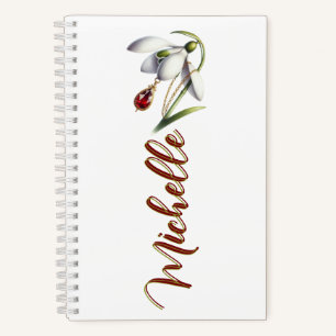 Cuaderno Marcapáginas personalizado con flor y piedra de na