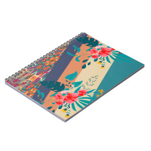 Cuaderno Marcas de esquí   Hermoso diseño floral multipropó