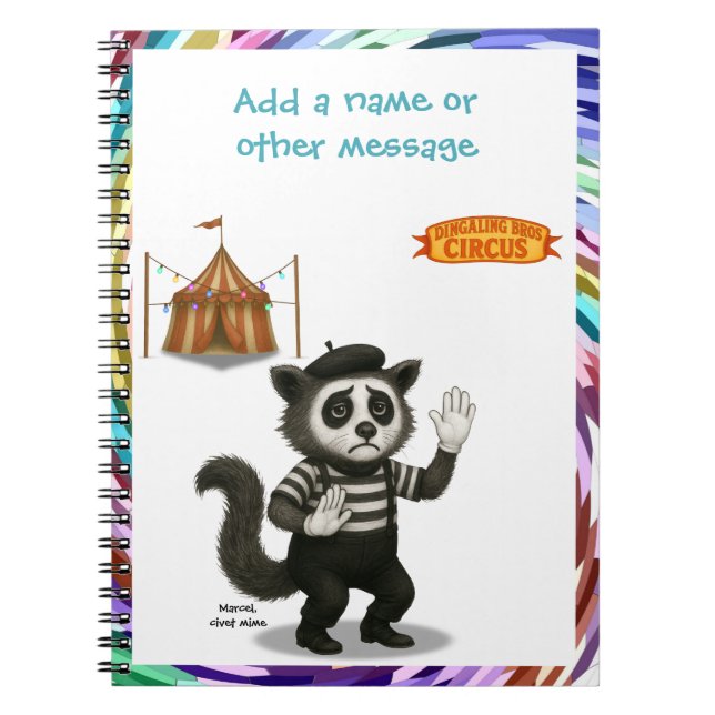 Cuaderno Marcel, civeta mimo (Frente)
