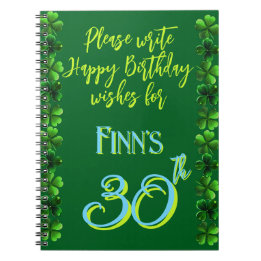 Cuaderno March Irish Birthday Wiers Guest Book