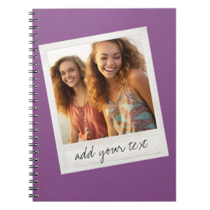 Cuaderno Marco Antiguo Foto Personalizada Púrpura