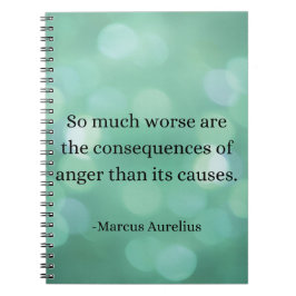 Cuaderno Marco Aurelio: Conquistar la ira y encontrar la pa