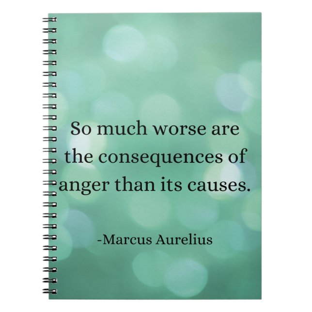 Cuaderno Marco Aurelio: Conquistar la ira y encontrar la pa (Frente)