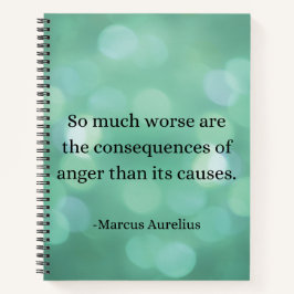 Cuaderno Marco Aurelio: Conquistar la ira y encontrar la pa