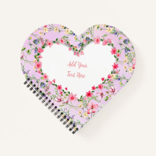 Cuaderno Marco de Corazón Floral Elegante: para todas las o