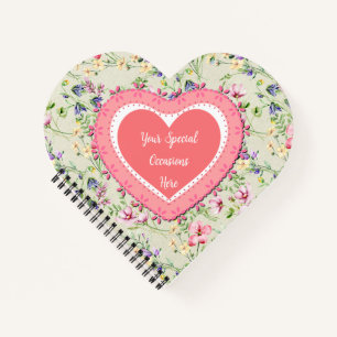 Cuaderno Marco de Corazón Floral Elegante: para todas las o