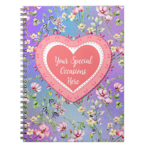 Cuaderno Marco de Corazón Floral Elegante: para todas las o