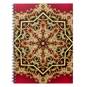 Cuaderno Marco de fondo de ilustracion con perla y oro(