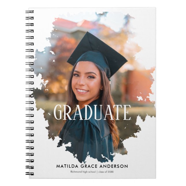 Cuaderno Marco de foto de personalizado graduado (Frente)