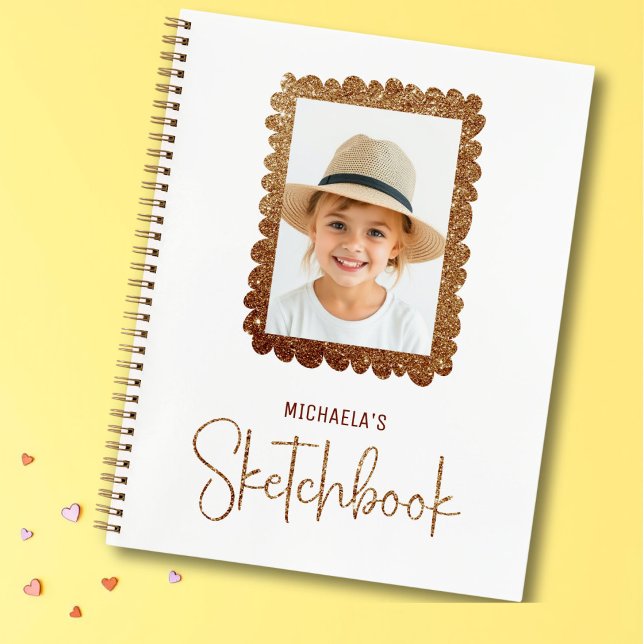 Cuaderno Marco de Foto para Niños con Brillo Dorado (Subido por el creador)