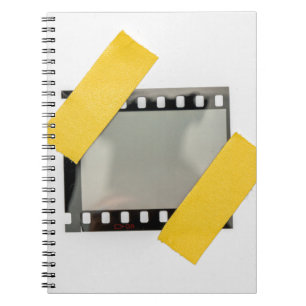 Cuaderno Marco de película vacío de 35 mm, tiras amarillas.