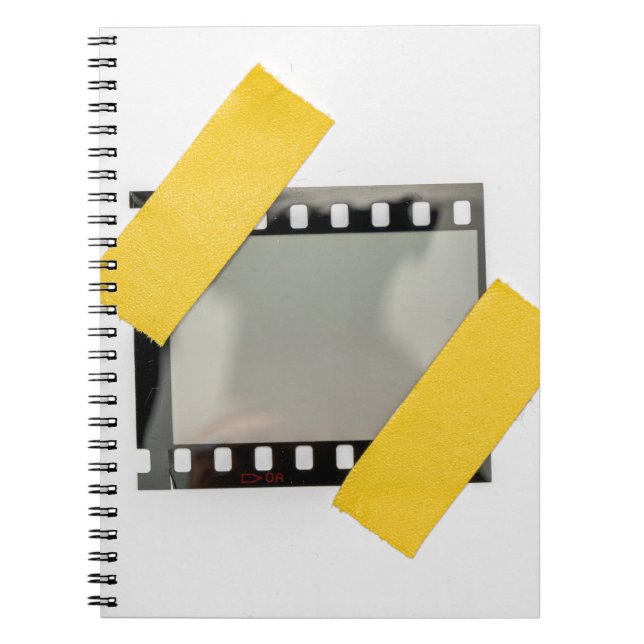 Cuaderno Marco de película vacío de 35 mm, tiras amarillas. (Frente)