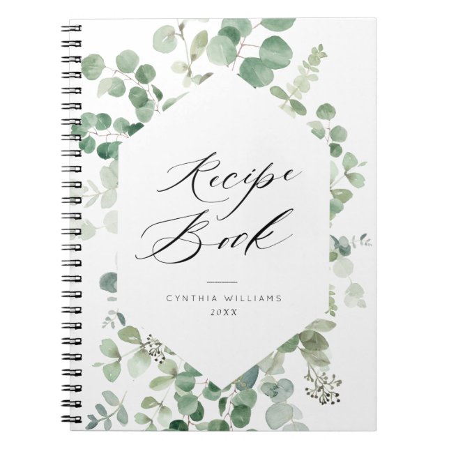 Cuaderno marco de vegetación Libro de recetas (Frente)
