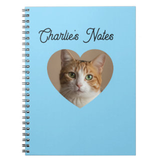 Cuaderno Marco divertido de corazón de gato para volver al