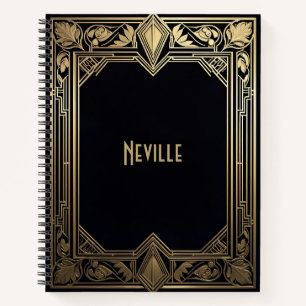 Cuaderno Marco floral Art Deco