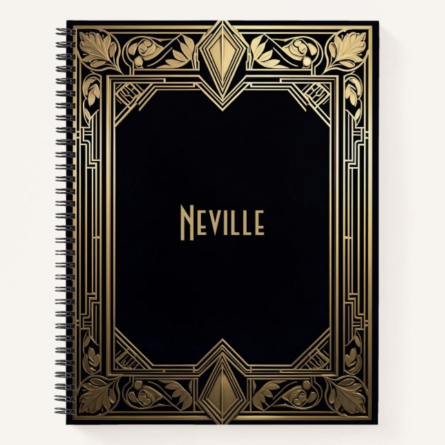 Cuaderno Marco floral Art Deco (Anverso)