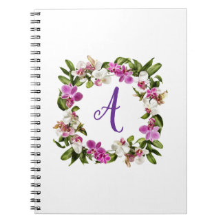 CUADERNO MARCO FLORAL DE ORQUÍDEA
