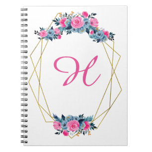 Cuaderno Marco floral personalizado