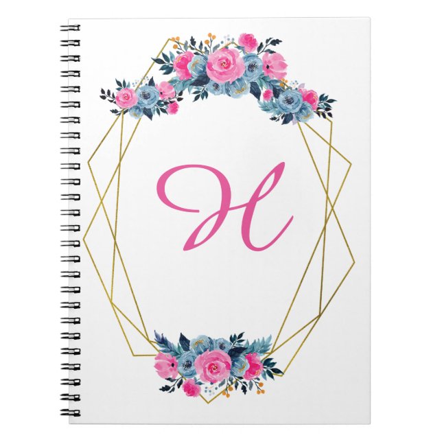 Cuaderno Marco floral personalizado (Frente)