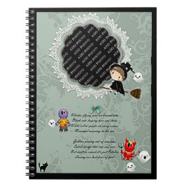 Cuaderno Marco fotográfico con bruja, monstruos, fantasma, 