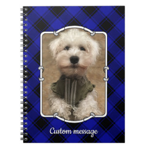 Cuaderno Marco fotográfico de Personalizado suave azul y ne