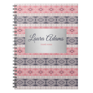 Cuaderno Marco geométrico de la plata del modelo del estil