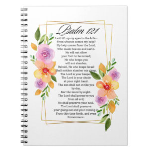 Cuaderno Marco Geométrico Floral Psalm 121