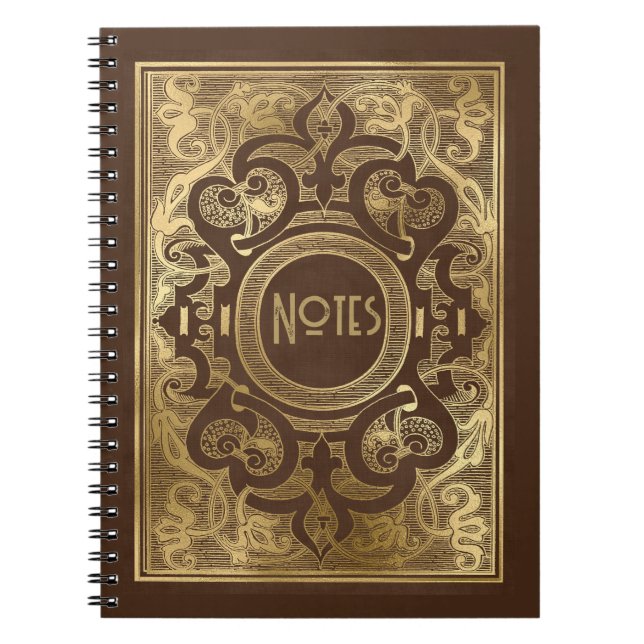 Cuaderno Marco Ornate Brown y Gold (Frente)