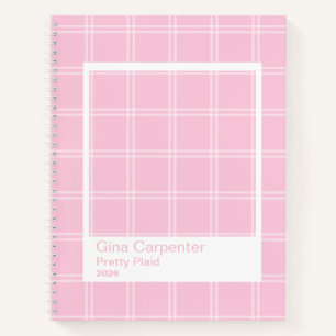 Cuaderno Marco Transparente de Cuadro Rosa Elegante