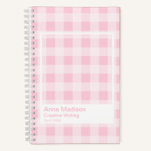 Marco Transparente de Gingham Rosa Suave