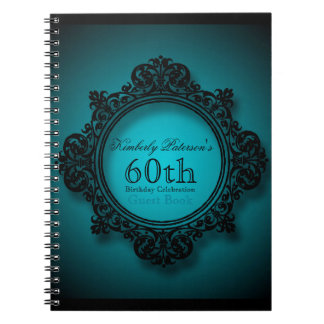 Cuaderno Marco vintage en el libro de invitados de cumpleañ