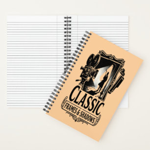 Cuaderno Marcos Clásicos y Sombras Vintage Noir Cinema Spir