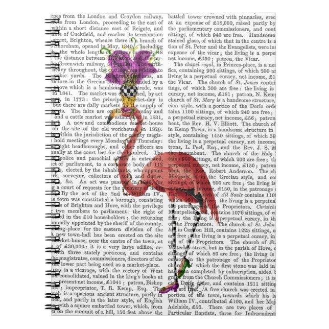 Cuaderno Mardi Gras Flamingo lleno (Frente)