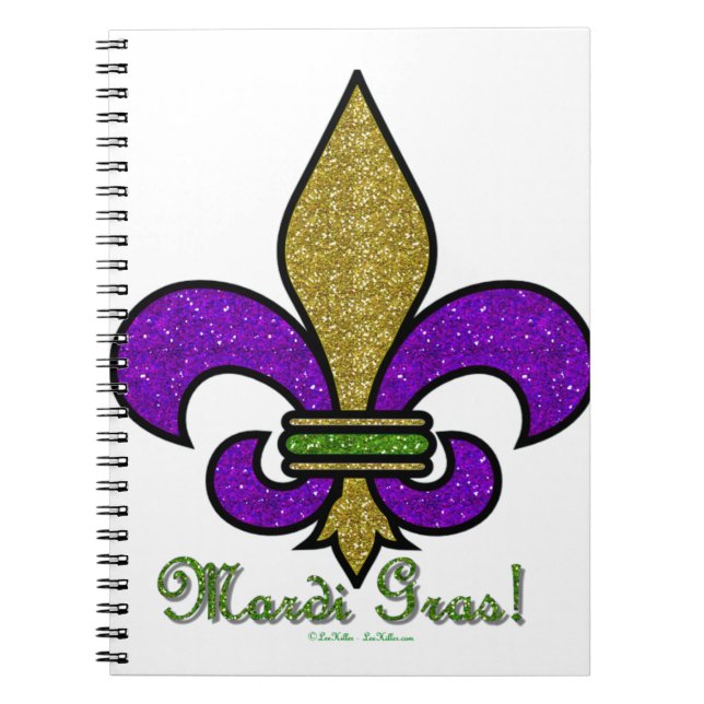 Cuaderno Mardi Gras Fleur De Lis (Frente)