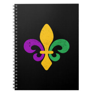 Cuaderno Mardi Gras Fleur De Lis