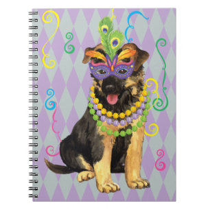 Cuaderno Mardi Gras German Shepherd