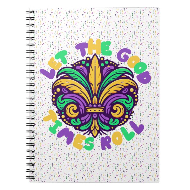 Cuaderno Mardi Gras Que pasen los buenos tiempos (Frente)