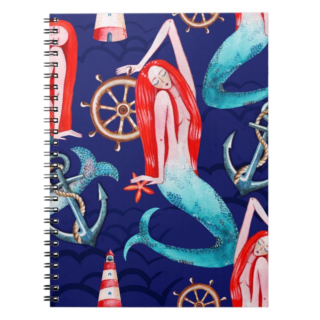 Cuaderno Marea de patrón acuático (Frente)
