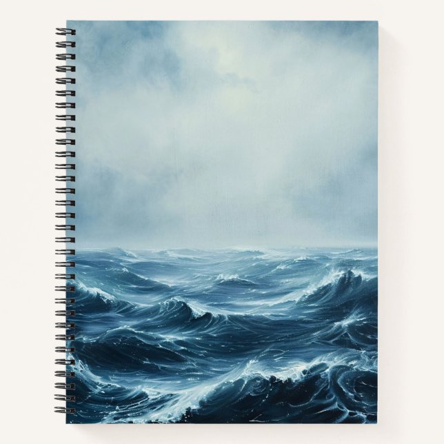 Cuaderno Mares duros Olas oceánicas en espiral (Anverso)