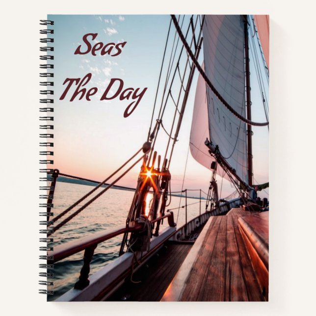 Cuaderno Mares El Día Navegando En El Océano (Anverso)