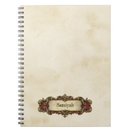 Cuaderno Marfil Antiguo Rollo Ornado Personalizado